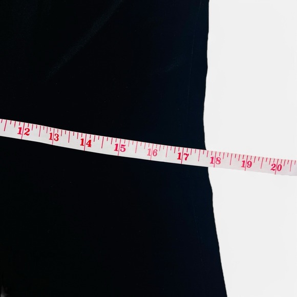 S.L. Fashions Womens Dress 12 Beaded Midi Black Velvet V Neck Cap Sleeve Stretch - Picture 11 of 13